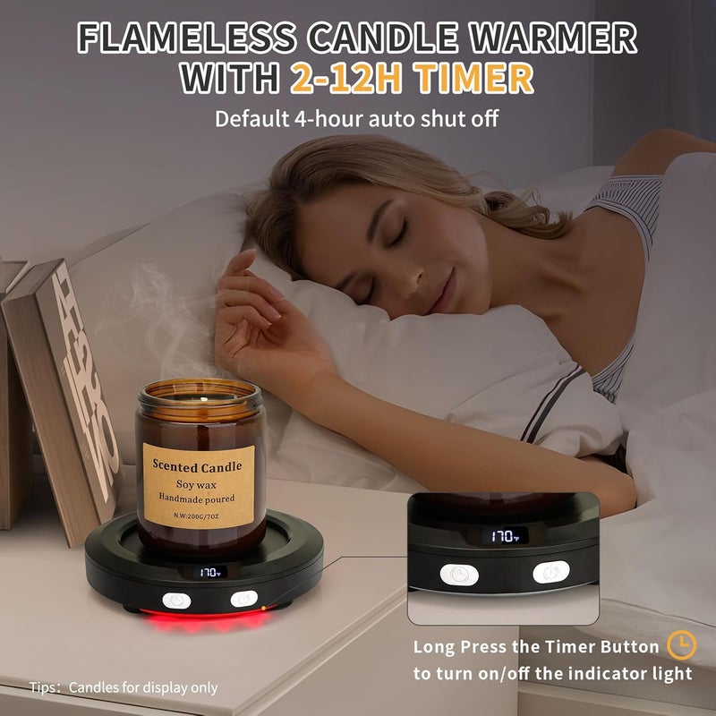 Vobaga Coffee Mug Warmer with 2-12H Auto Shut Off & 3 Temperature Setting for Desk Candle Warmer Plate Coffee Accessories Gift（No Mug） - Image 3